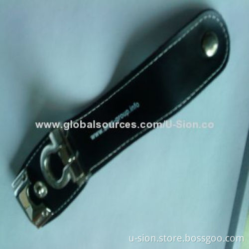 Latest design leather USB, free logo for wholesale price